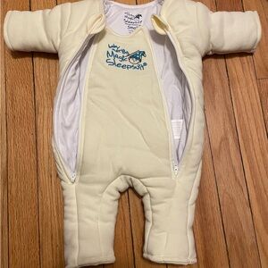 Baby Merlin's Magic Sleepsuit Yellow Cotton - Small (3-6 Months)